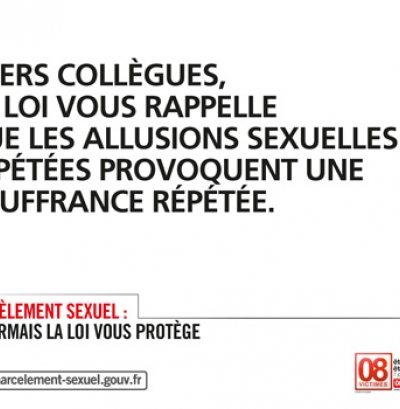 Les violences sexistes et sexuelles au travail