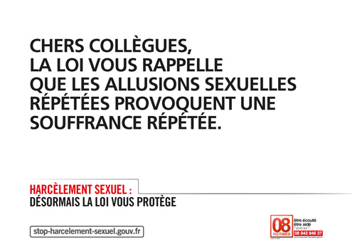 Les violences sexistes et sexuelles au travail